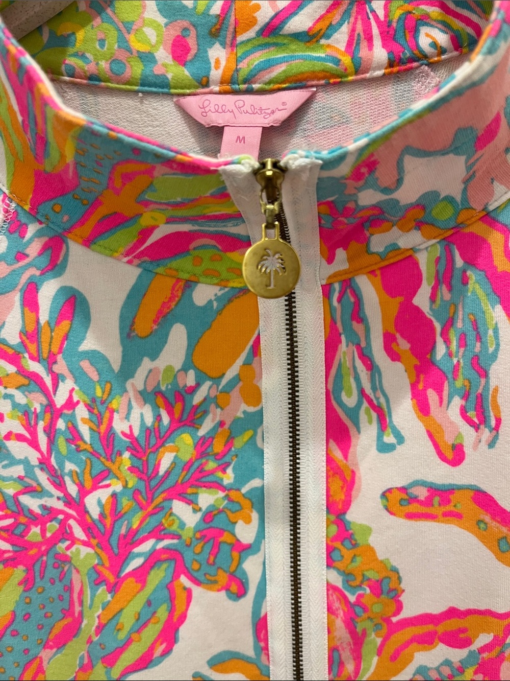 Lilly Pulitzer Skipper Popover Bright Printed Pullover One-Piece With Pocket - Picture 5 of 11
